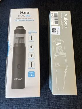 iHome HandVac Cordless Hand Vacuum - Black AND Auloea mini vacuum clear NEW
